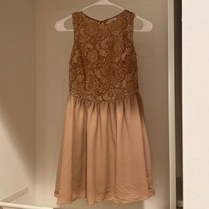 TOBI Nude Pink Lace Top Dress